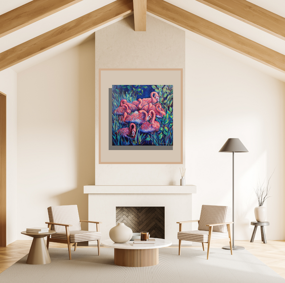 Resting Flamingoes
