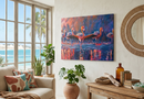 Be You — Large Flamingo Mixed Media Canvas Painting-6