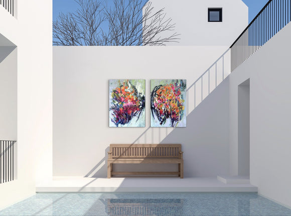 Butterfly Kaleidoscope (diptych)