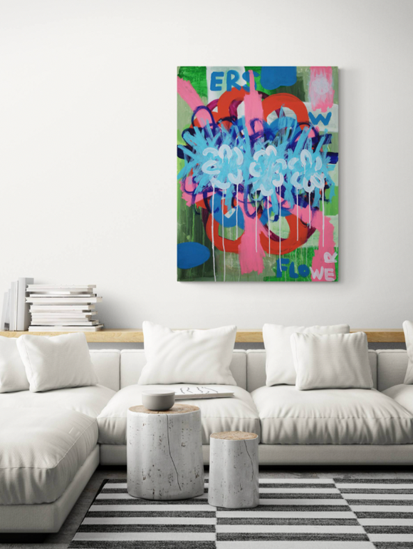 Bouquet de fleurs bleues