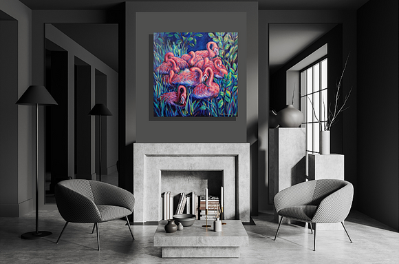 Resting Flamingoes