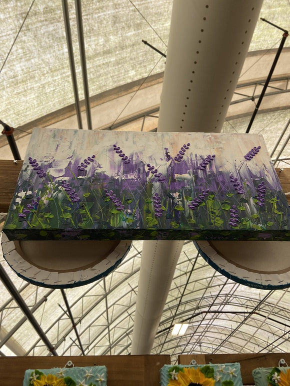 Abstract lavender field