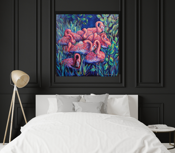 Resting Flamingoes
