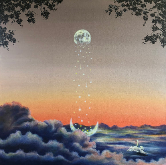 Nightfall with flow of moonlight