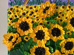 3D Sunflowers and lavender field