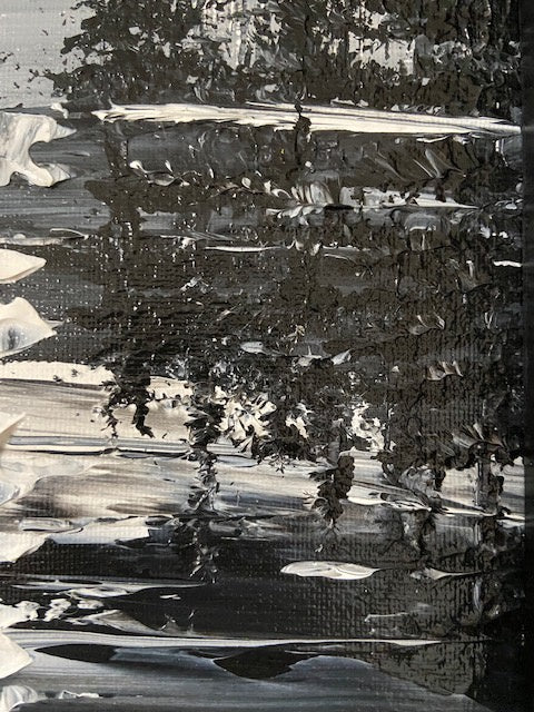 Abstract black and white landscape