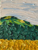 Pointillist yellow flower field-10