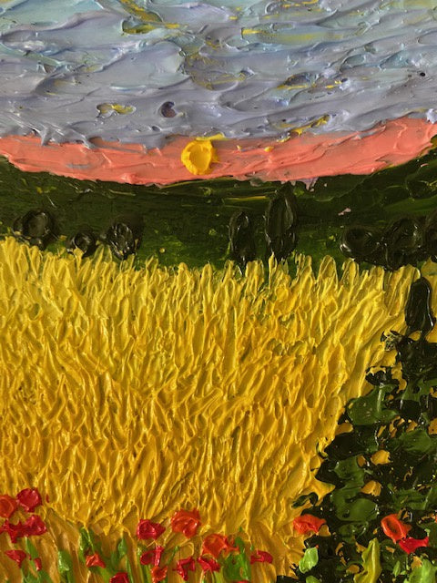 Impressionist landscape impasto