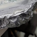 Resin Geode Wall Art in White and Silver-10