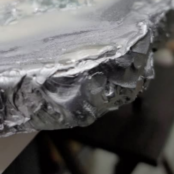Resin Geode Wall Art in White and Silver