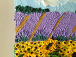 3D Sunflowers and lavender field