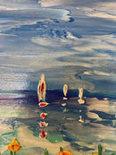 Abstract sailboats seascape-11
