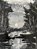 Black and white abstract landscape-11