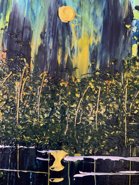 Abstract Northern Lights landscape