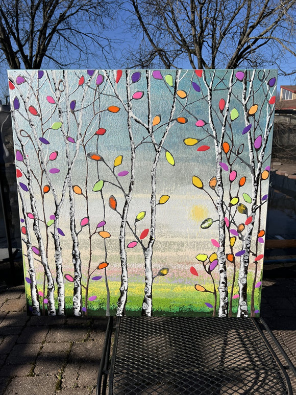 “Sunlit Canopy: Mosaic Melody of Life”