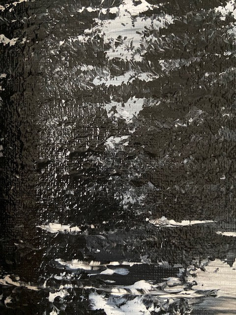 Abstract black and white landscape