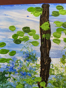 Pointillism landscape bluebell field-13