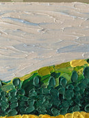 Pointillist yellow flower field-13