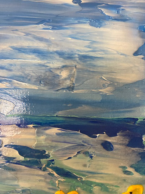 Abstract sailboats seascape