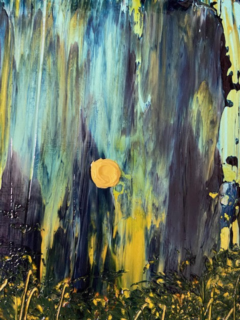 Abstract Northern Lights landscape