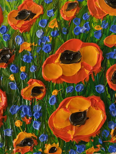 Abstract poppy field