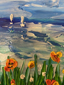 Abstract sailboats seascape-15
