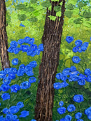 Pointillism landscape bluebell field-15