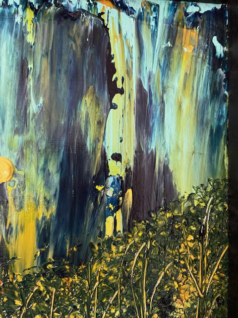 Abstract Northern Lights landscape