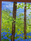 Pointillism landscape bluebell field-17