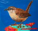 House Wren on Vintage Toy-1