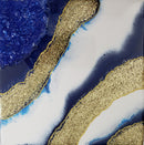 Blue white and gold Geode Mini-1