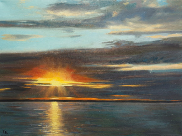 Sunset along Saint Lawrence River