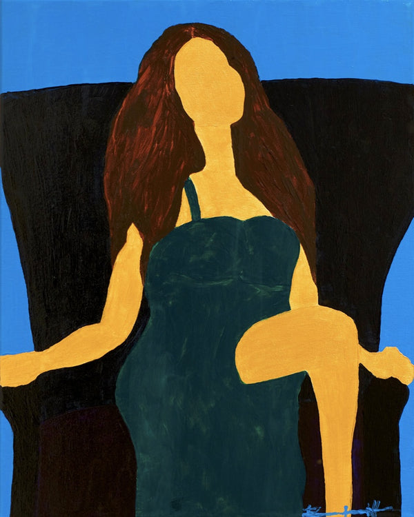 THE GREEN DRESS, NYC, 2012, 20x16" / PAINTING unframed
