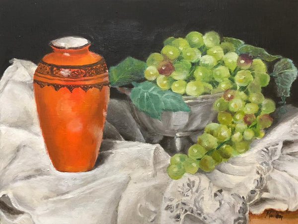 Still Life with Vase and Grapes