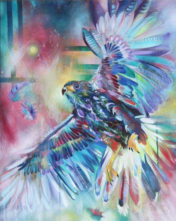" Transformation " mixed media art on canvas