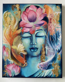 “ Find your inner voice and find Peace and Joy “ Buddha Hand embellished canvas reproduction-2