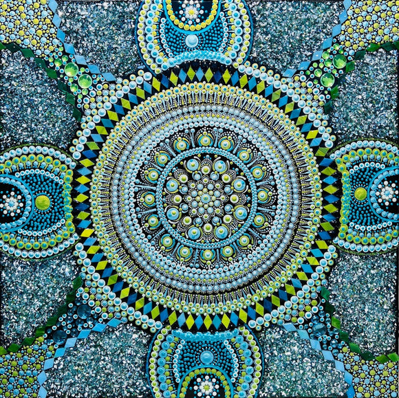 Mandala Ombre in earthy tones