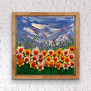 Whimsical Daffodils and lavender field-2