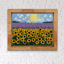 3D Sunflowers and lavender field-2