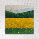 Whimsical yellow flower field-2