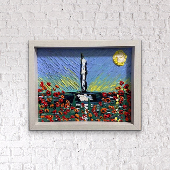 Abstract sailboat seascape