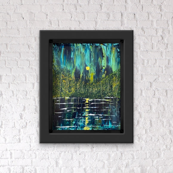 Abstract Northern Lights landscape