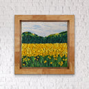 Pointillist yellow flower field-2