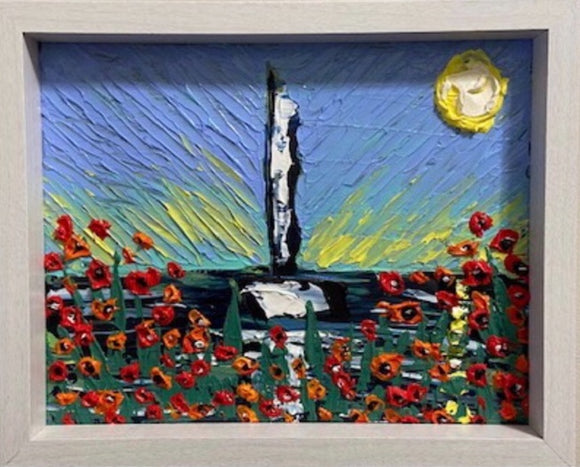 Abstract sailboat seascape