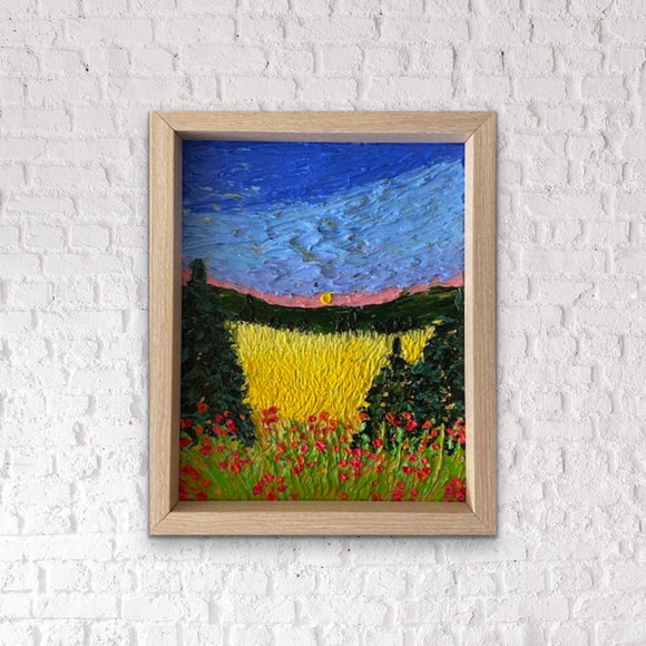 Impressionist landscape impasto