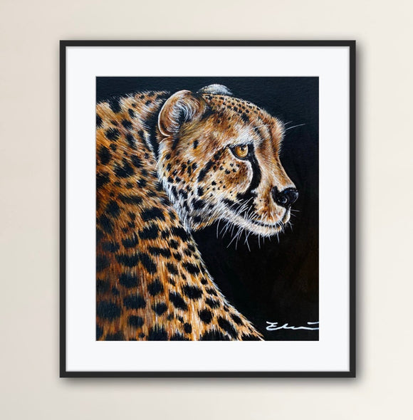 Cheetah Side Profile Portrait