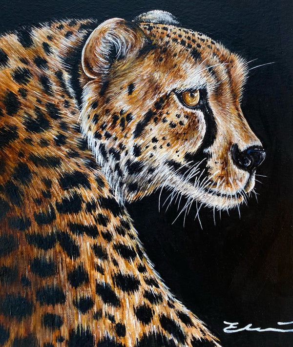 Cheetah Side Profile Portrait