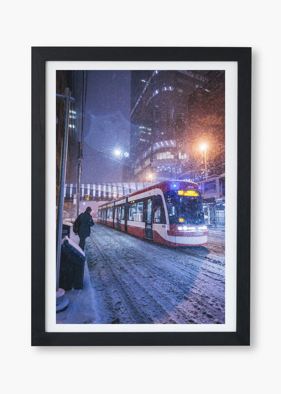 Toronto Streetcar in Snowstorm