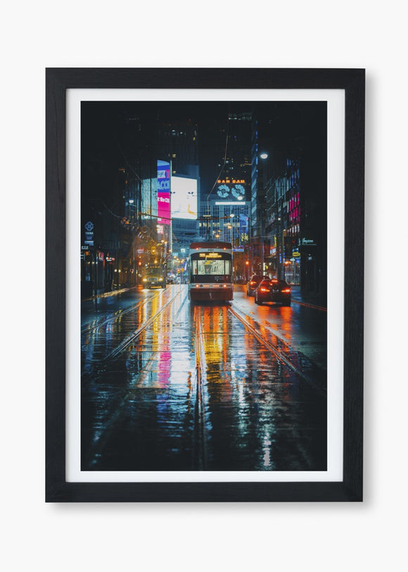 Toronto Streetcar in Rainstorm