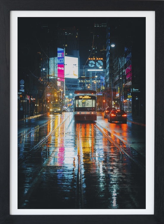 Toronto Streetcar in Rainstorm